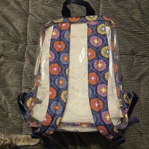 Vera Bradley Clear Backpack In Center Stage Glow